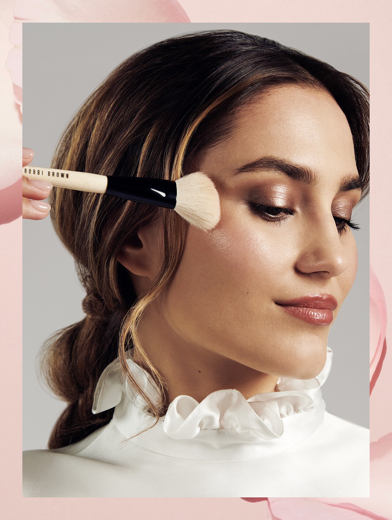 Imagine containing step 4 model having eye makeup applied by an artist